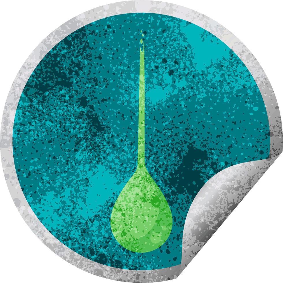 slime drip graphic vector illustration circular sticker