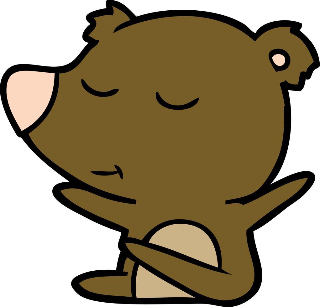 happy cartoon bear vector