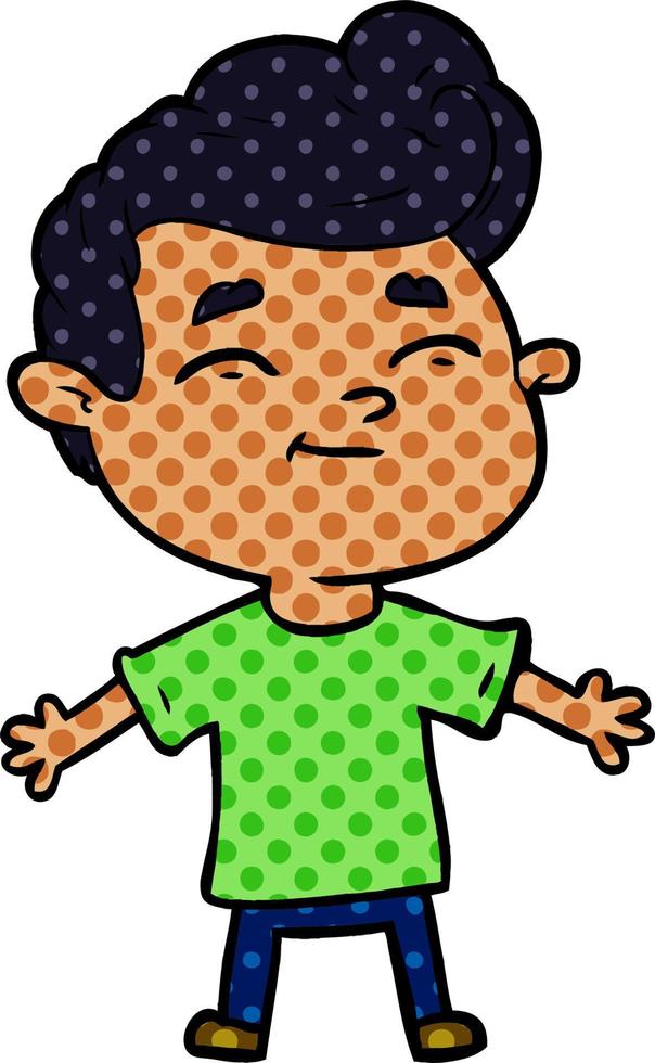 happy cartoon man vector