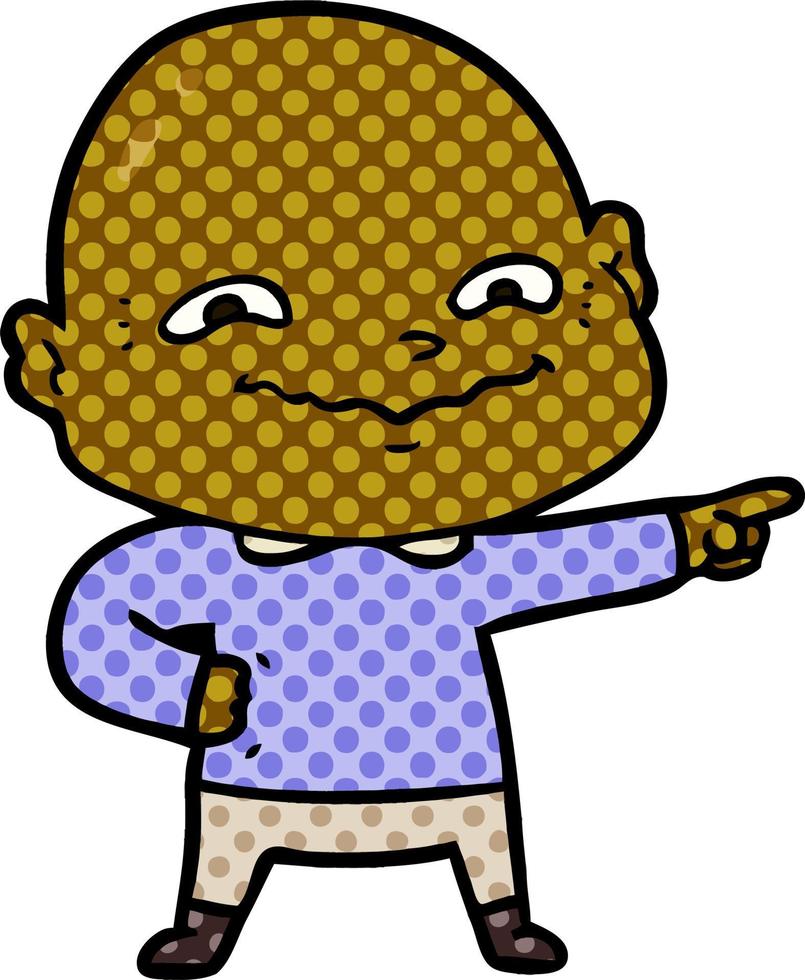 cartoon creepy guy vector