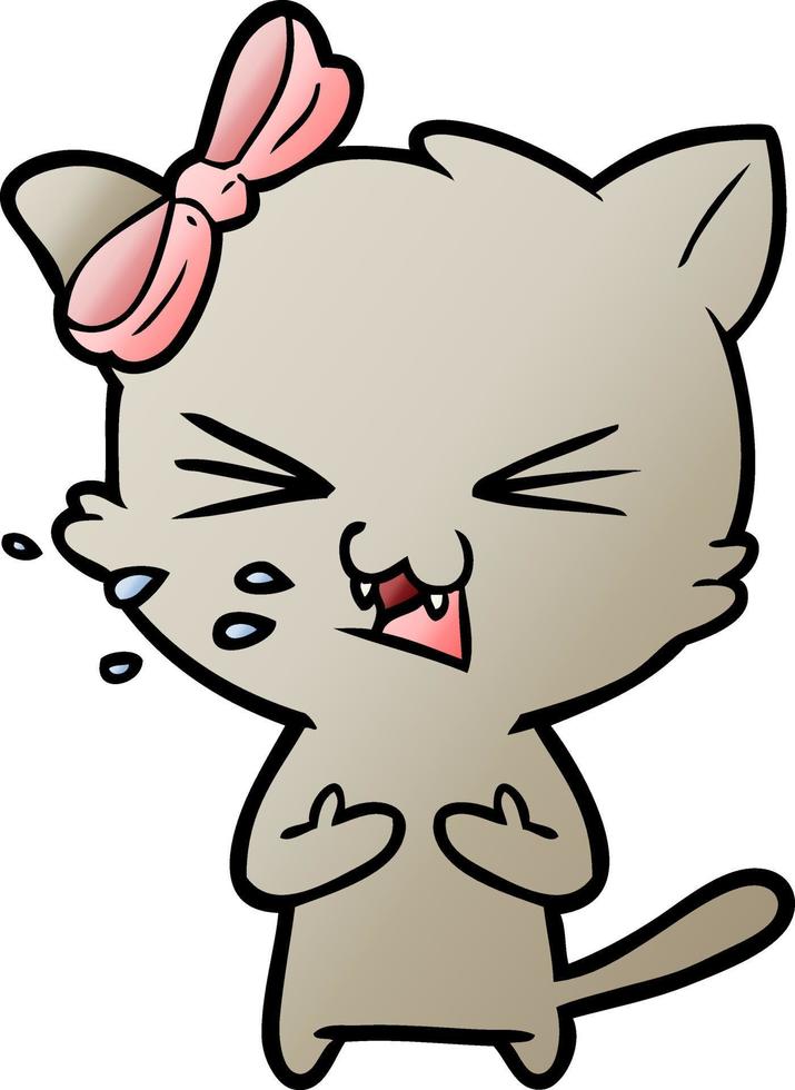 Vector cartoon cat