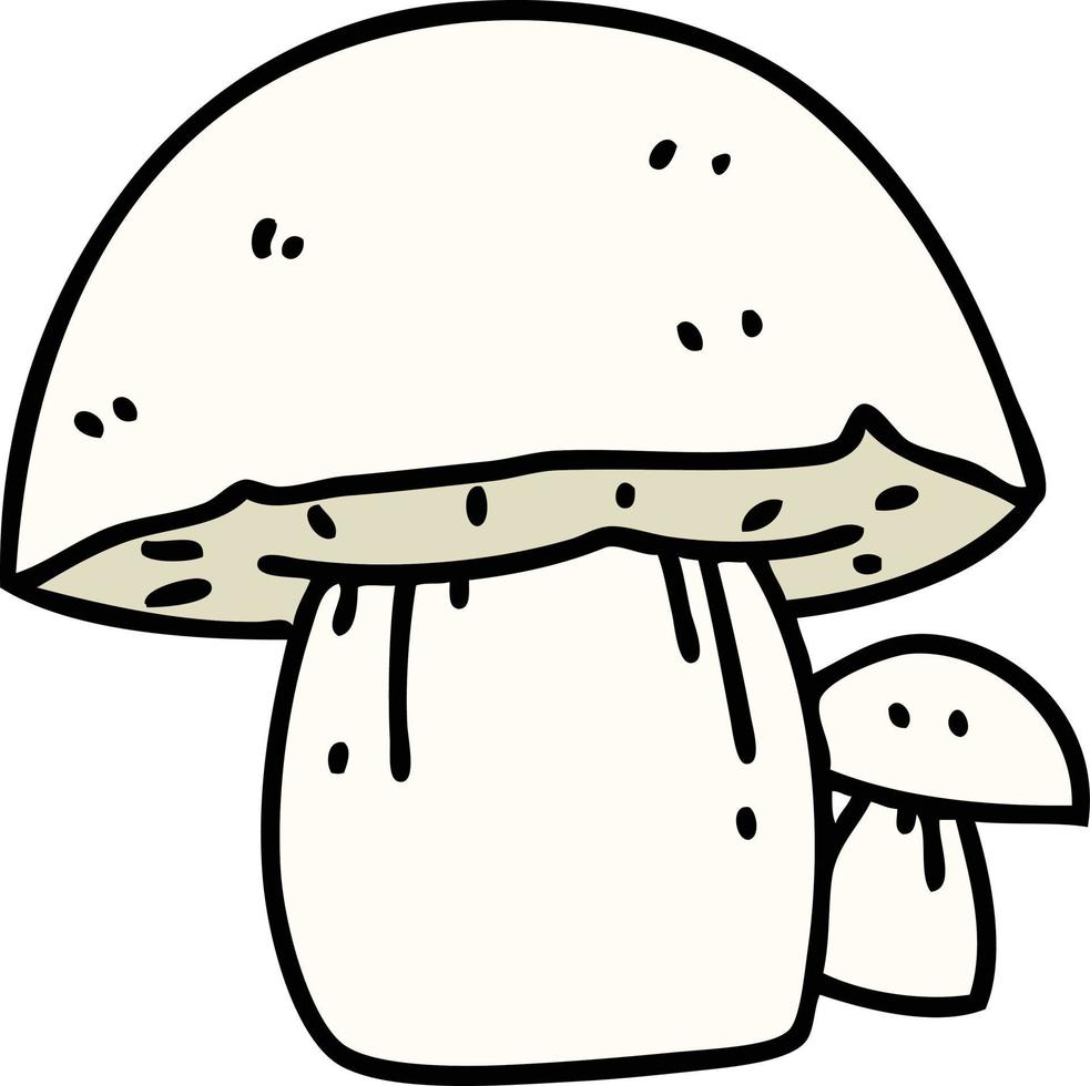 cartoon of a wild mushroom that may or may not be poisonous vector