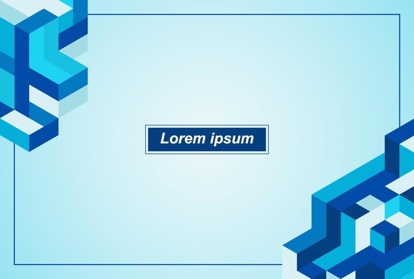 Abstract isometric shapes background vector