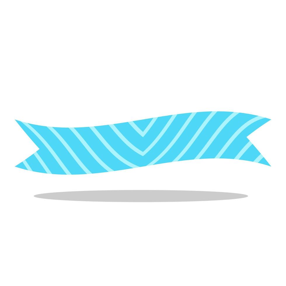 flat striped blue empty label vector