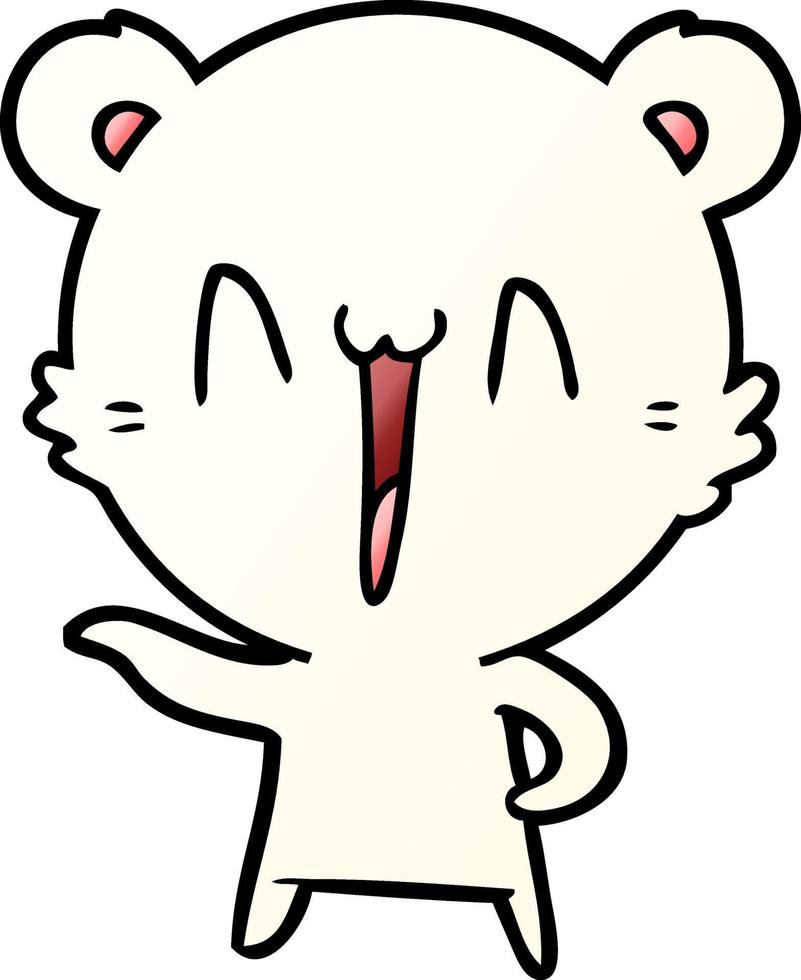 laughing polar bear cartoon vector