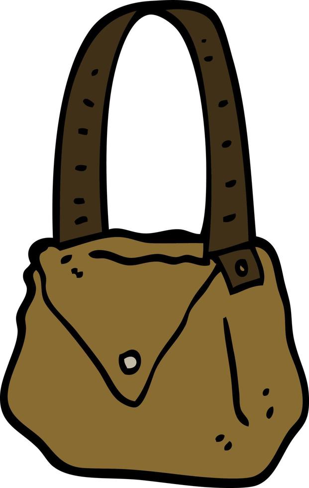 hand drawn doodle style cartoon satchel vector