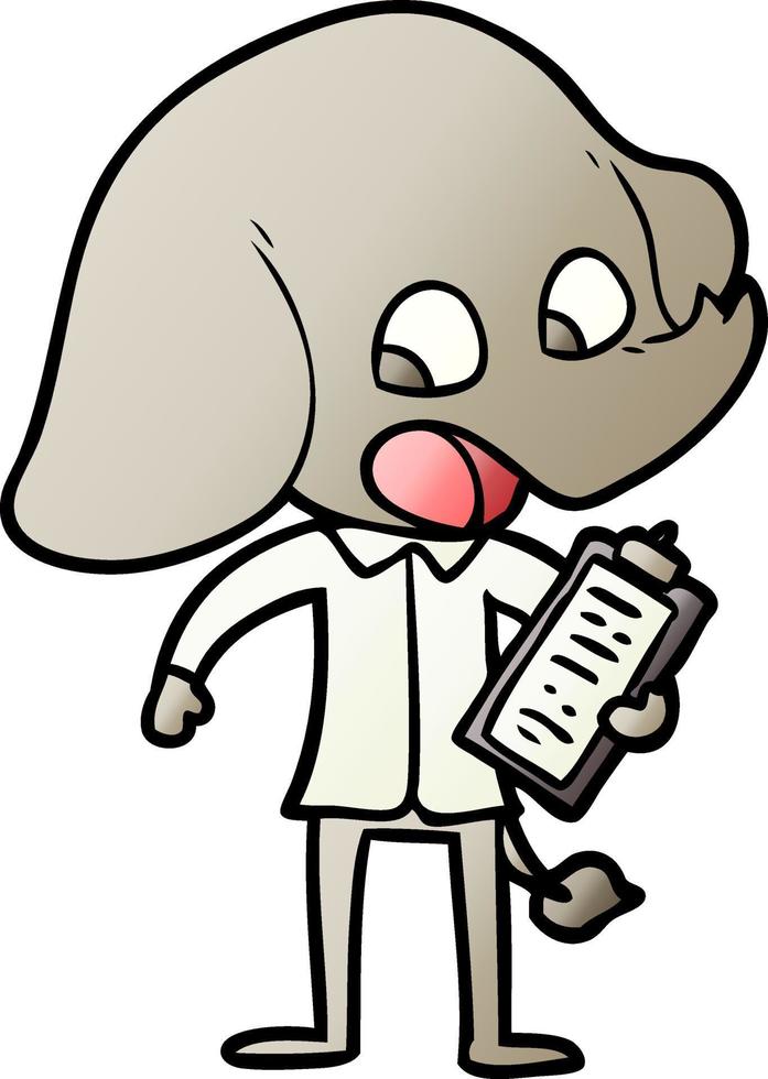 cute cartoon elephant vector