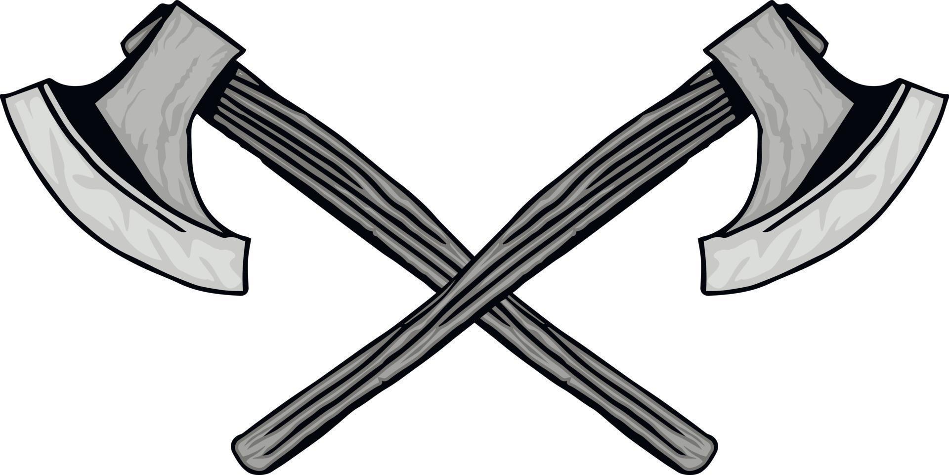 heraldic crossed swords vector