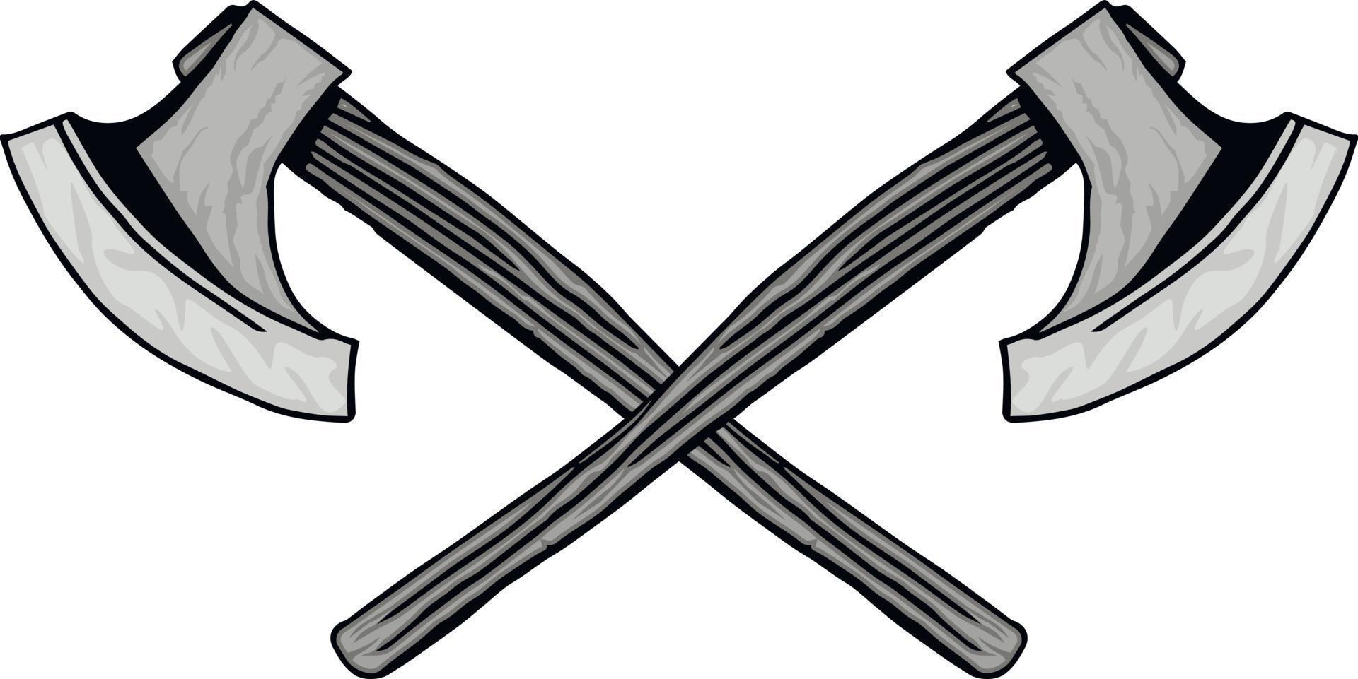 heraldic crossed swords vector
