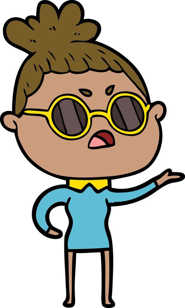 cartoon annoyed woman vector