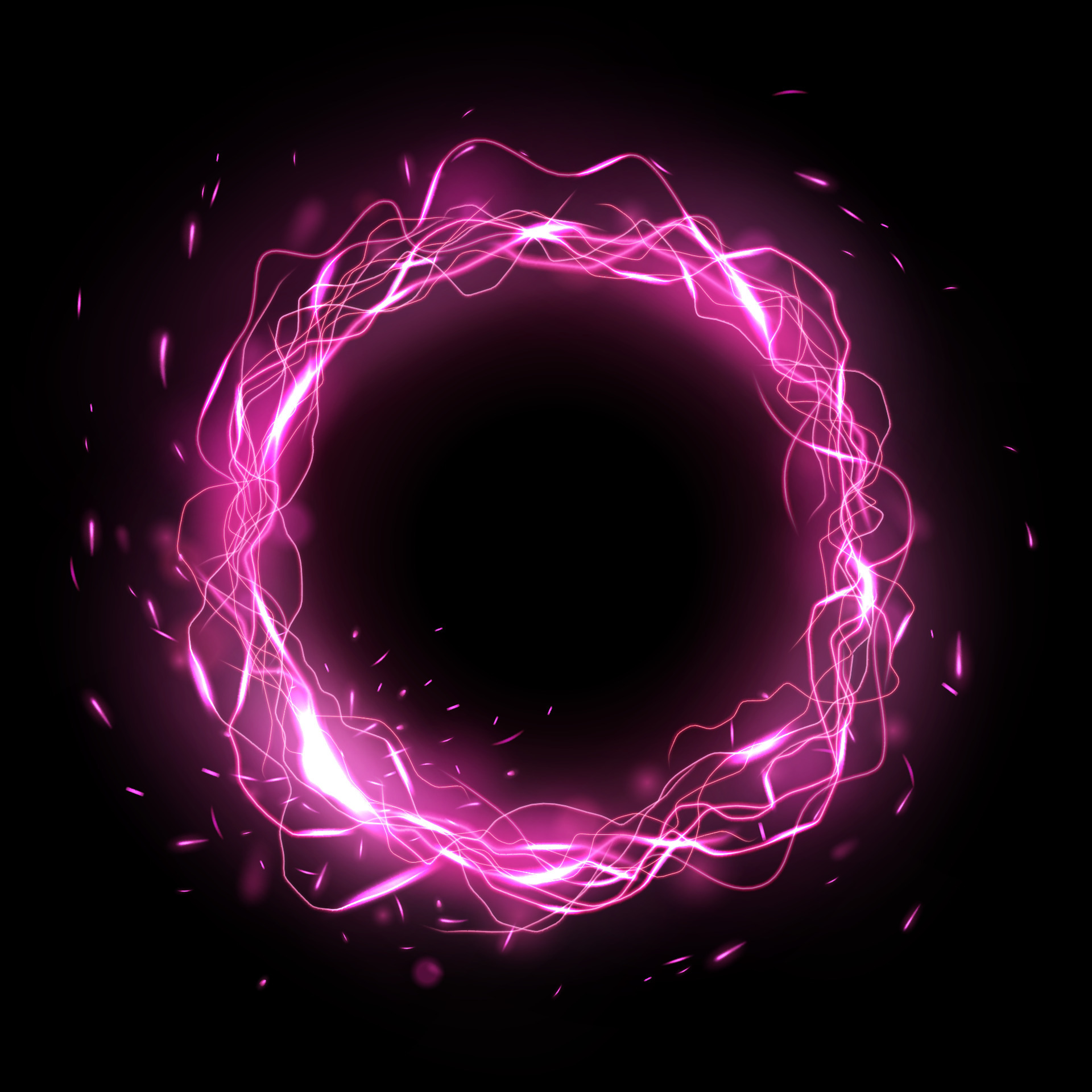 Vector Pink Lightning Rings with Sparks Effect 12406039 Vector Art at