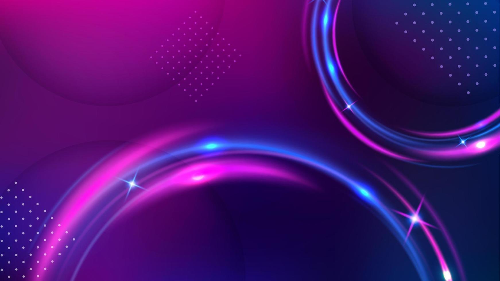 fondo de anillo claro, elegante luz violeta. ilustración vectorial de pantalla ancha vector