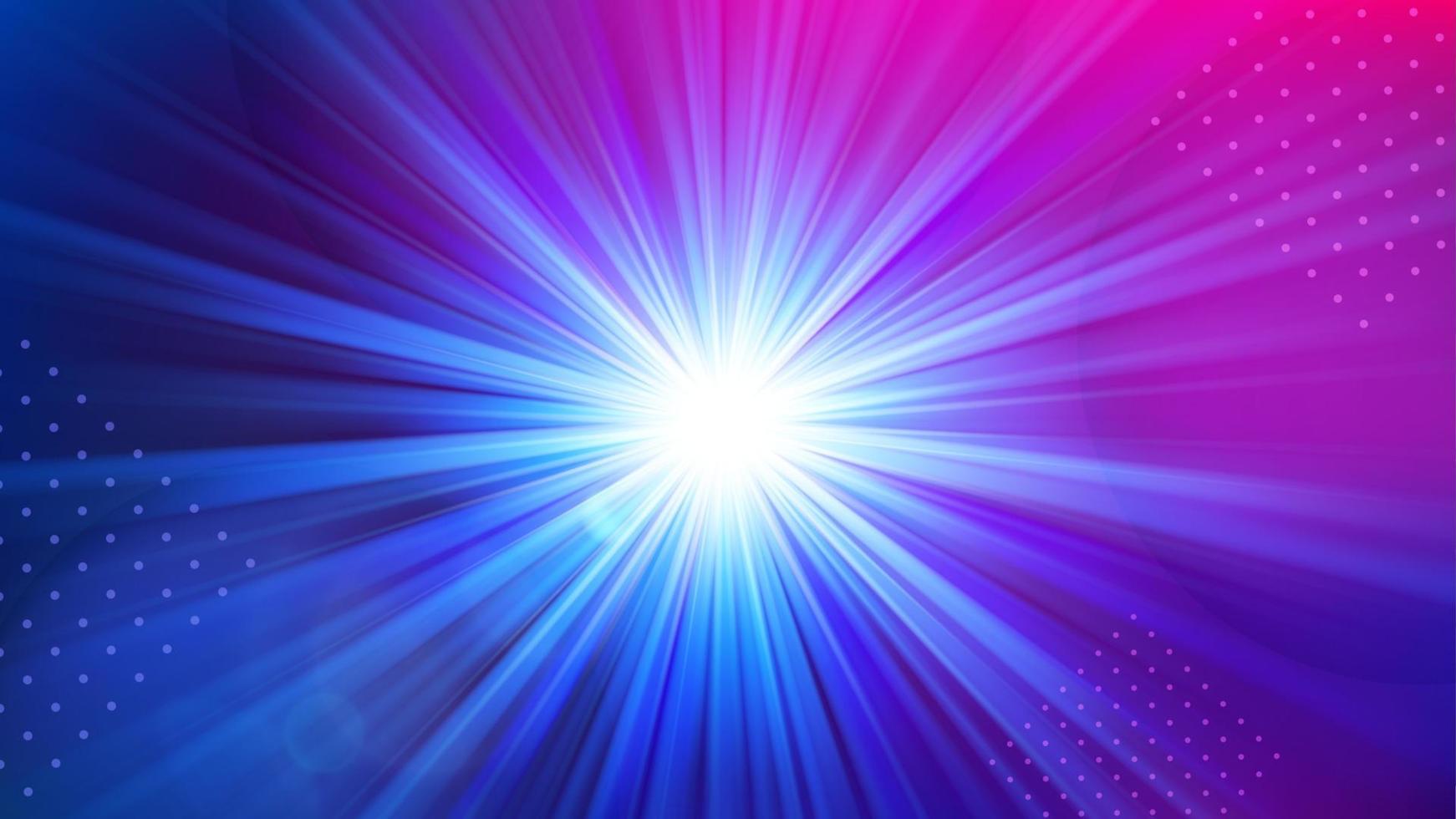 Blue Light Shining Background, Elegant Illuminated Light. Widescreen Vector Illustration