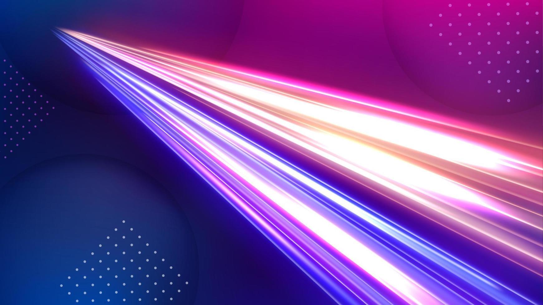Light Trail Background, Elegant Light Crossing. Widescreen Vector Illustration