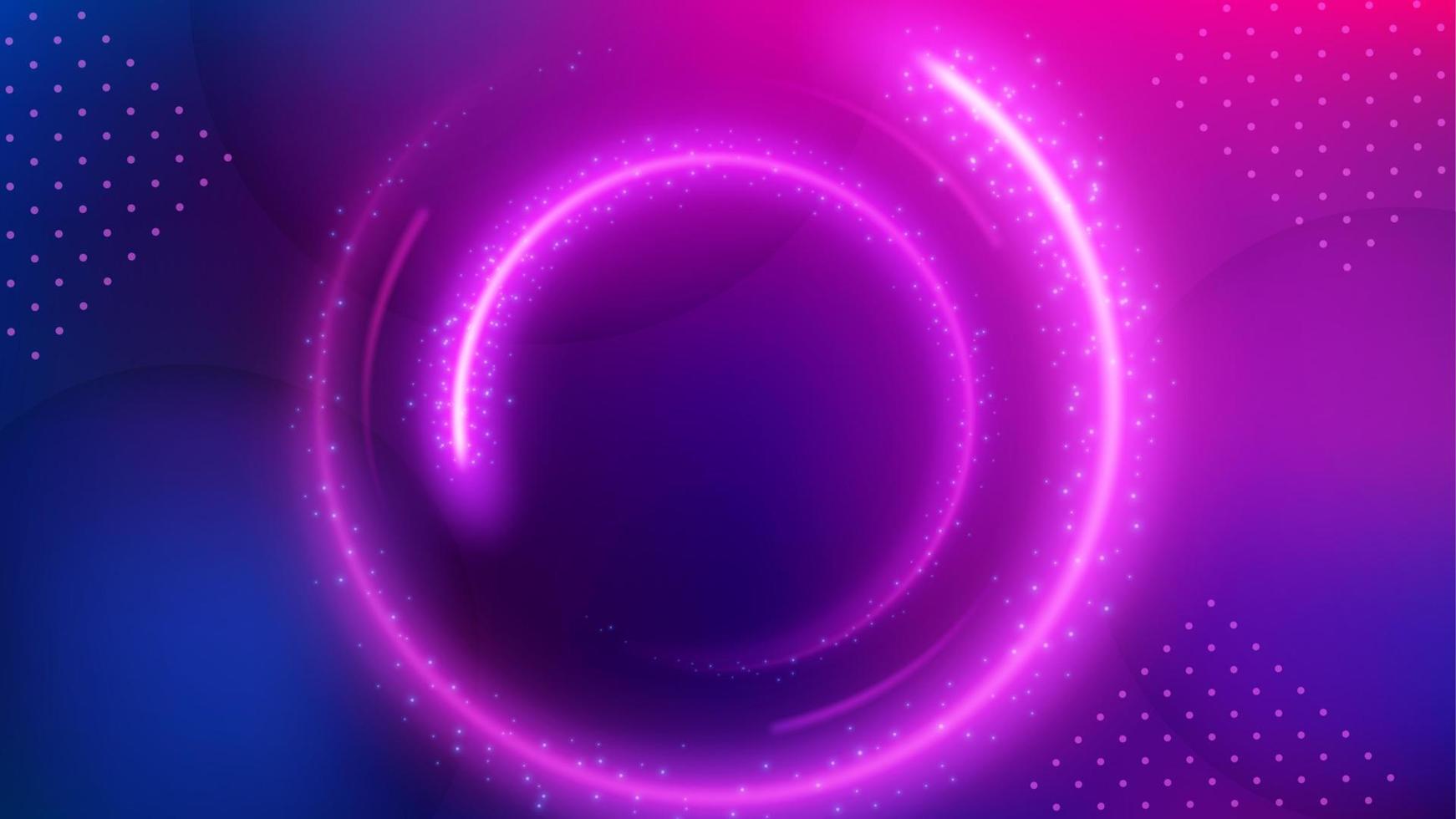 fondo de movimiento de anillo claro, elegante luz violeta. ilustración vectorial de pantalla ancha vector