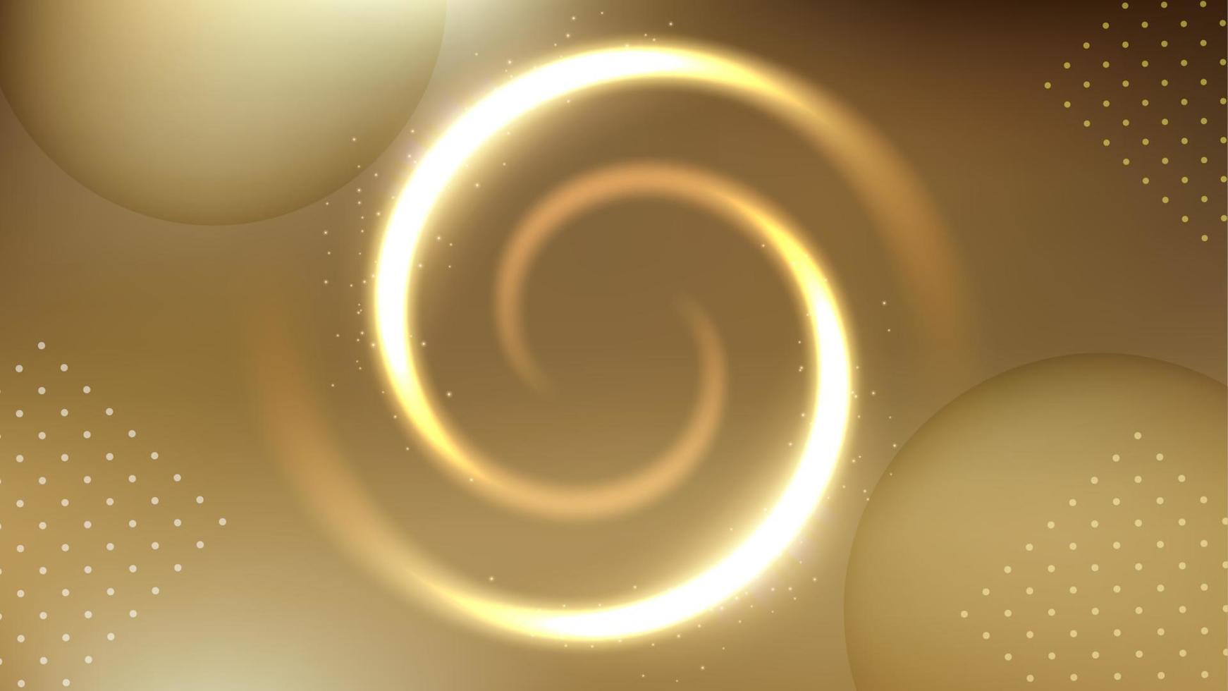 Round Gold Light Twisted, Suitable for Product Advertising, Product Design, and Other. Widescreen Vector