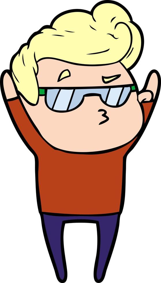 cartoon cool guy vector