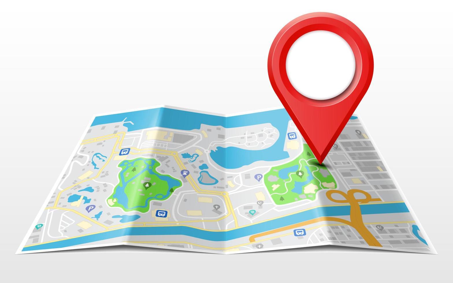 Global navigation concept with location pointer icon on it. Vector Illustration