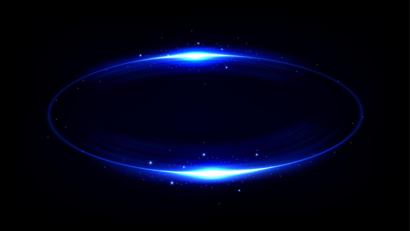 Abstract Glowing Circle isolated on dark background, Elegant Light ring. Vector Illustration