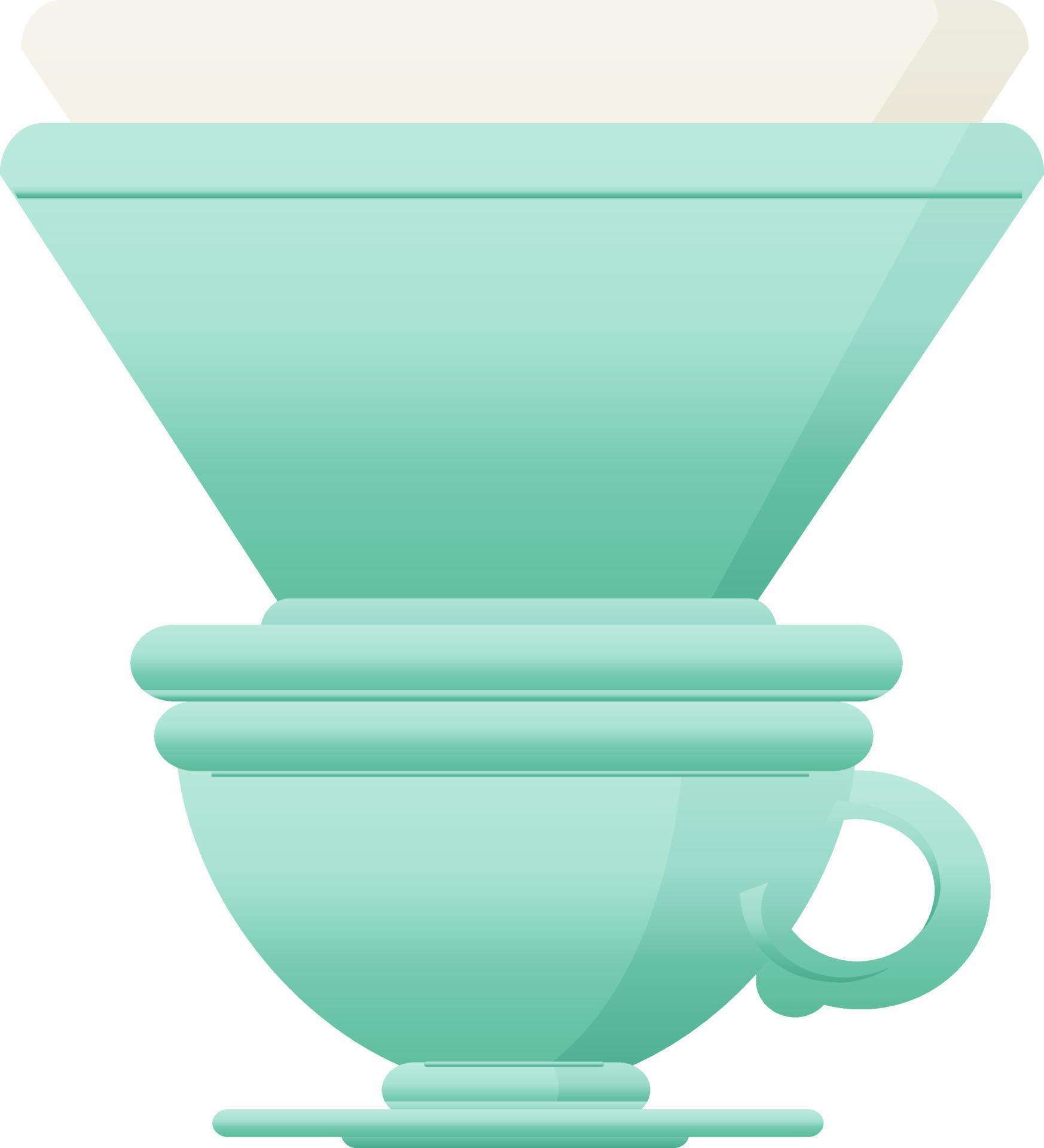 Flat colour illustration of a filter coffee cup 12406322 Vector Art at