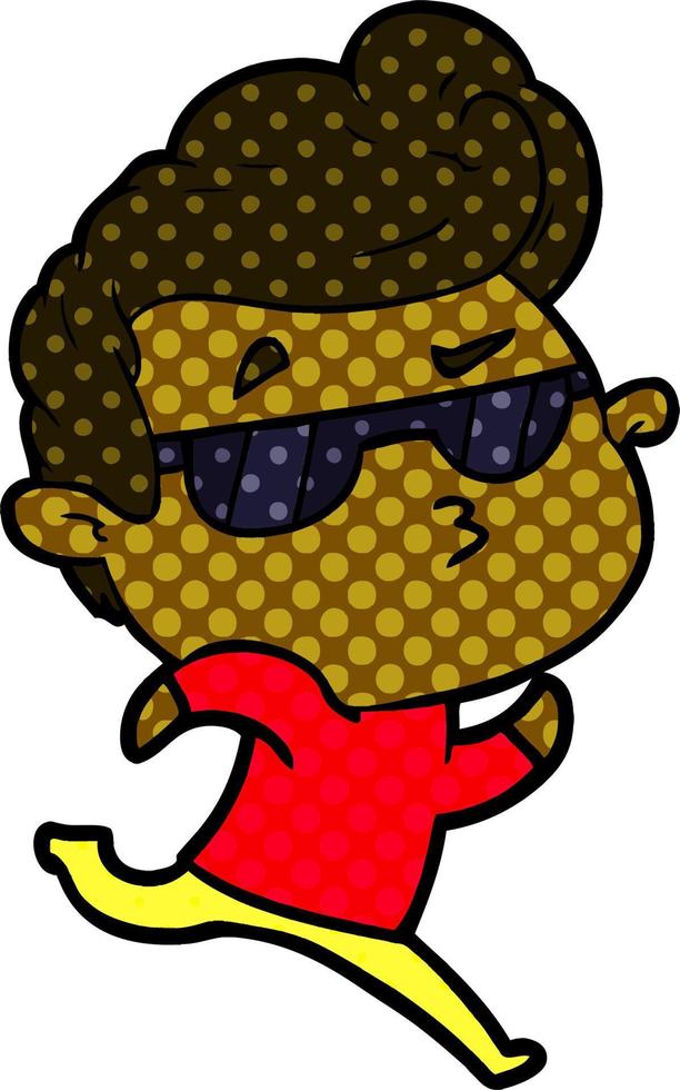 cartoon cool guy vector