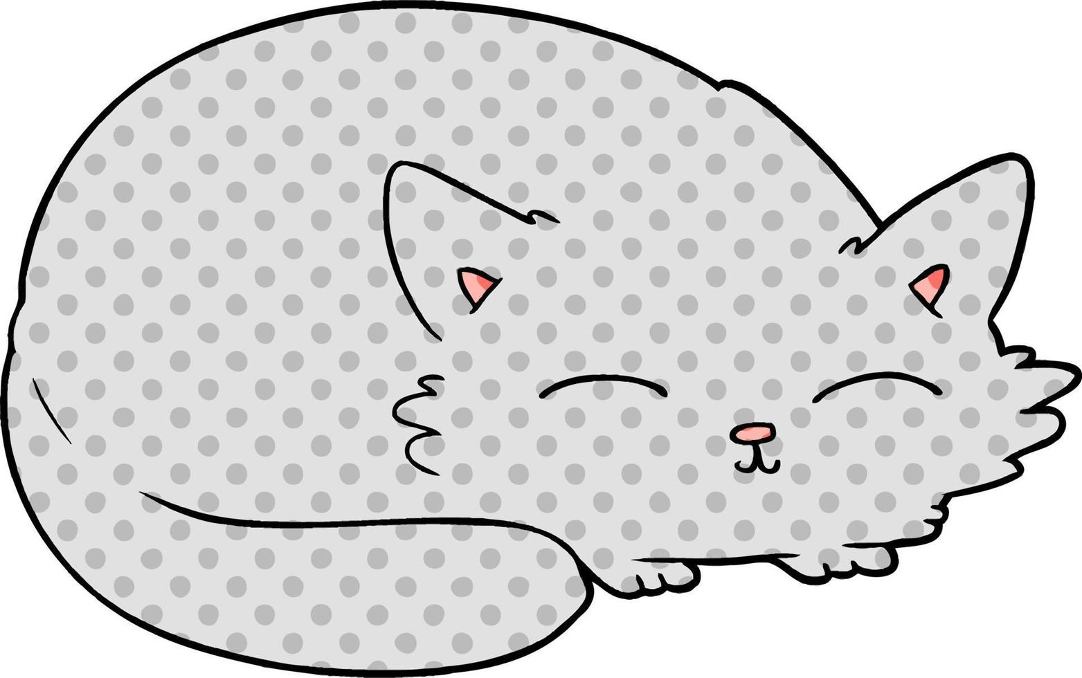 cartoon cat sleeping vector