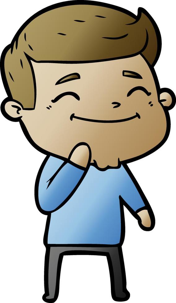 happy cartoon man vector