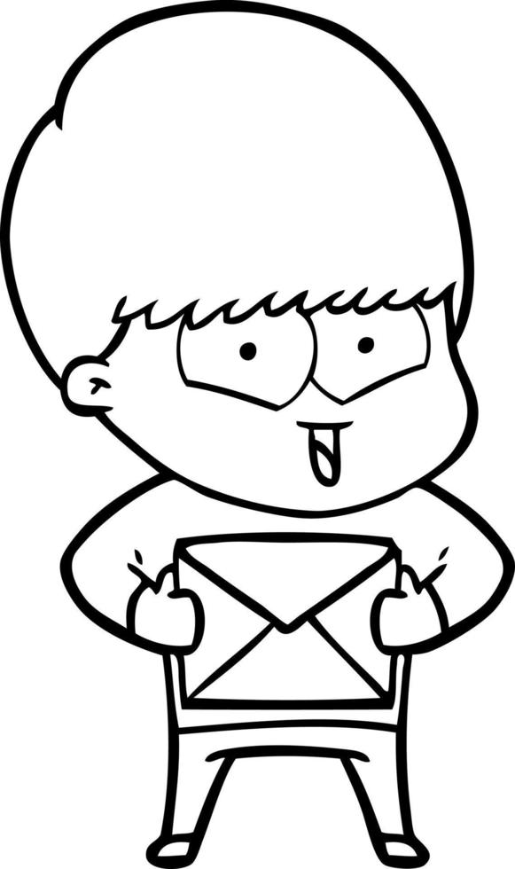 cartoon happy boy vector