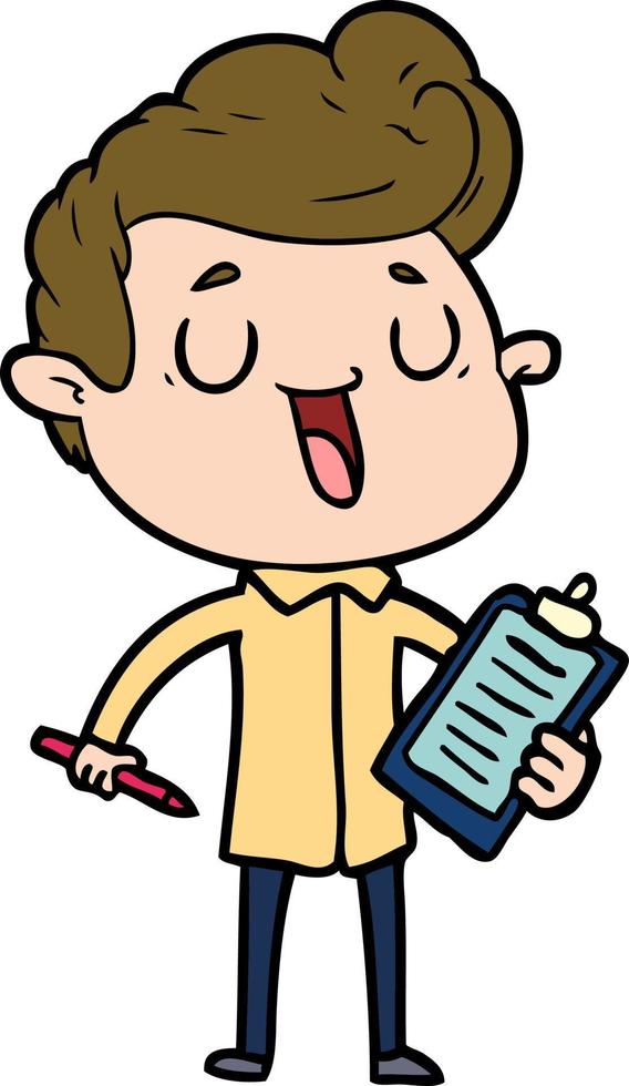 happy cartoon man vector