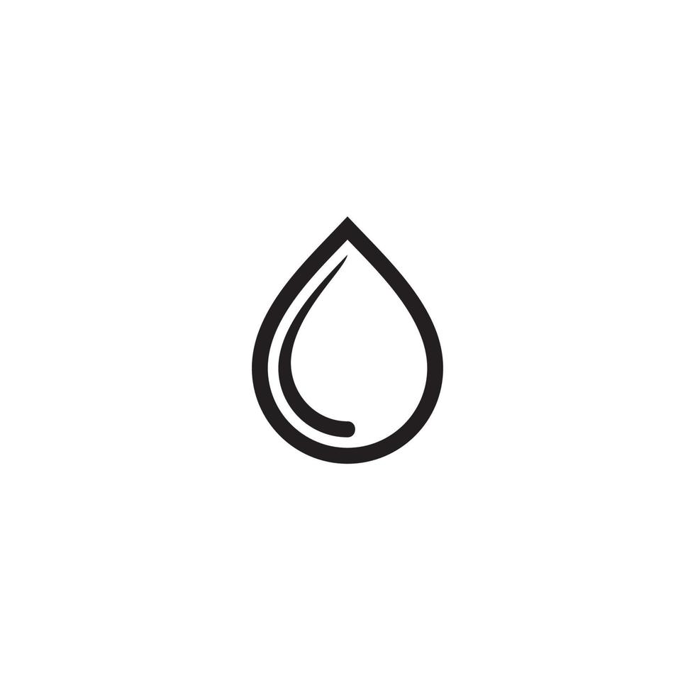 a simple Droplet logo or icon design vector