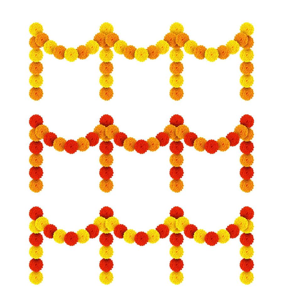 Happy pongal with Flower garland decoration toran vector