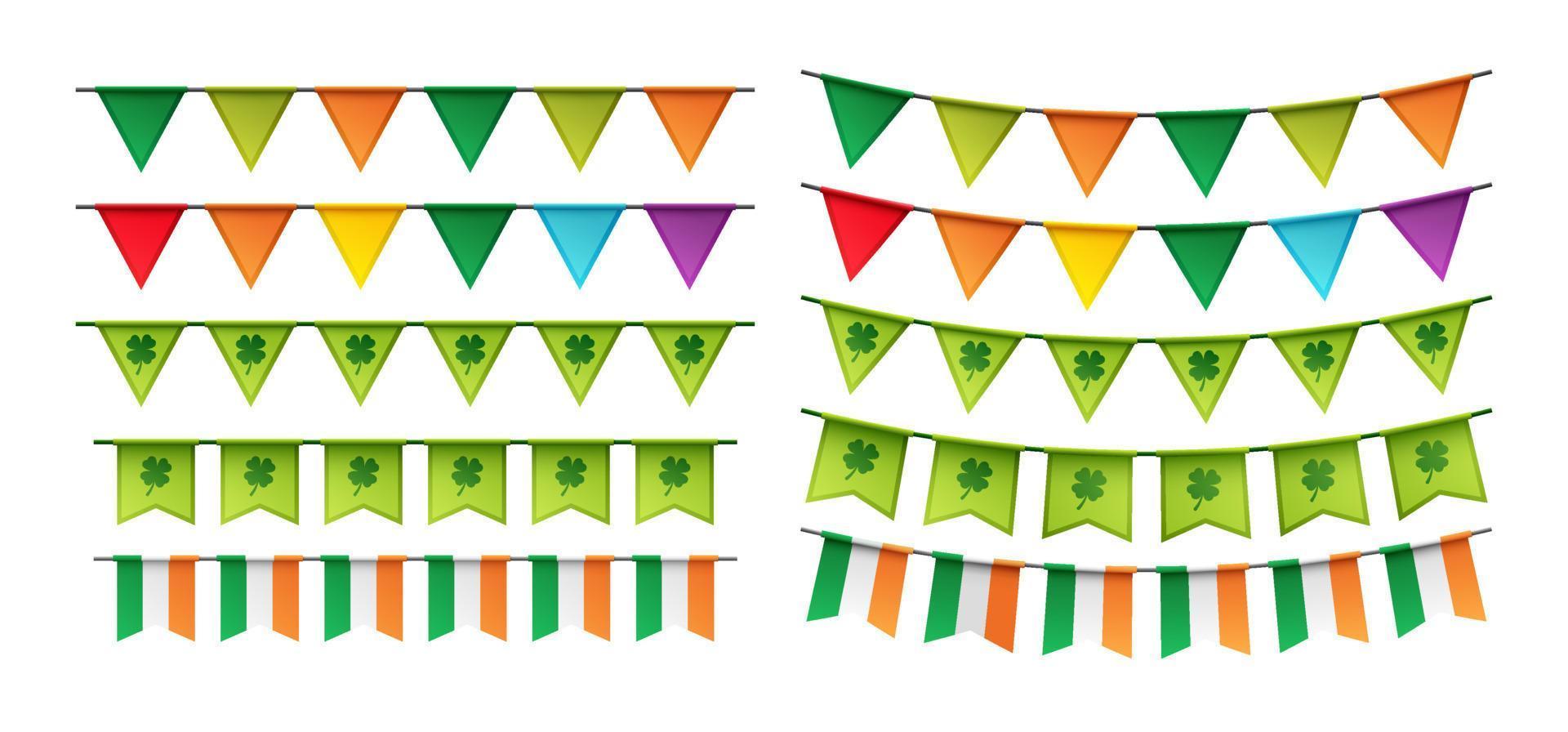 Happy St. Patrick's day party card with bunting vector