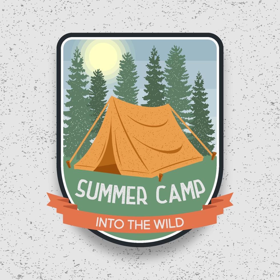 Summer Camping into the wild vector