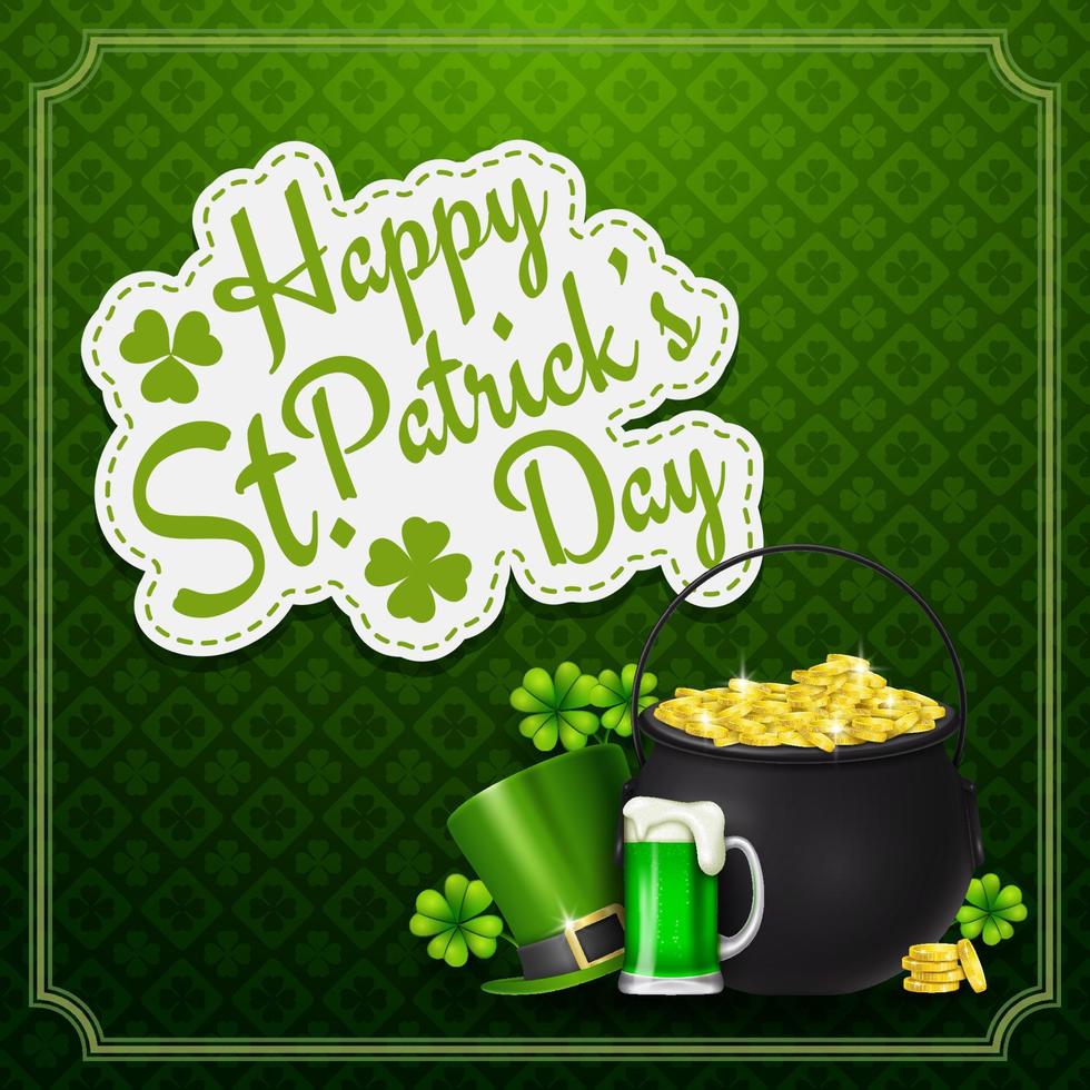 Happy St. Patrick's day background 12407243 Vector Art at Vecteezy