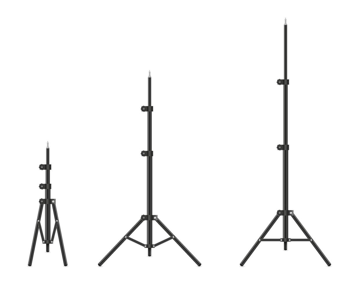 trípode para flash y softbox en una ilustración vectorial de estudio fotográfico aislada en fondo blanco vector