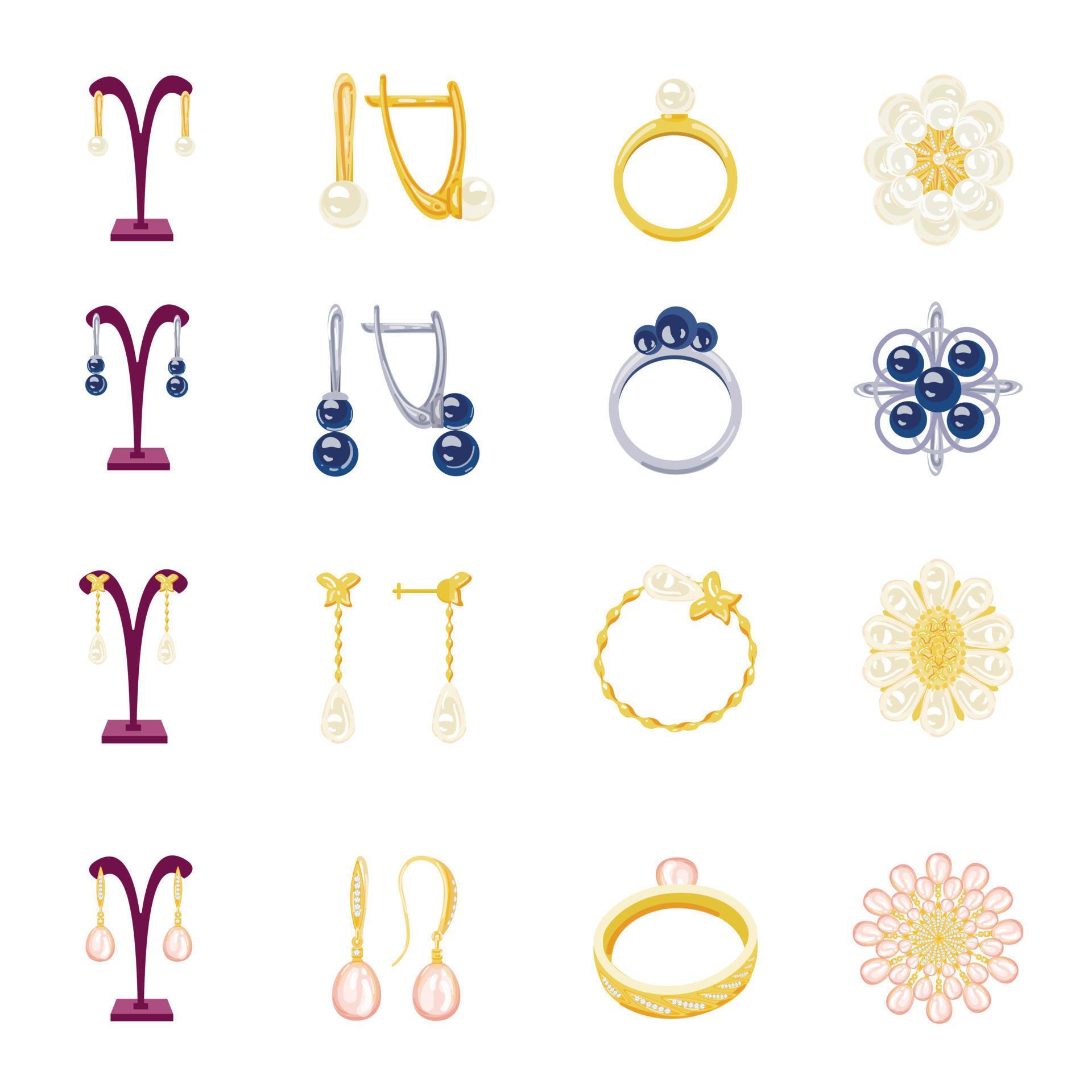 Jewellery icon cartoon vector. Woman jewelry 12407325 Vector Art at