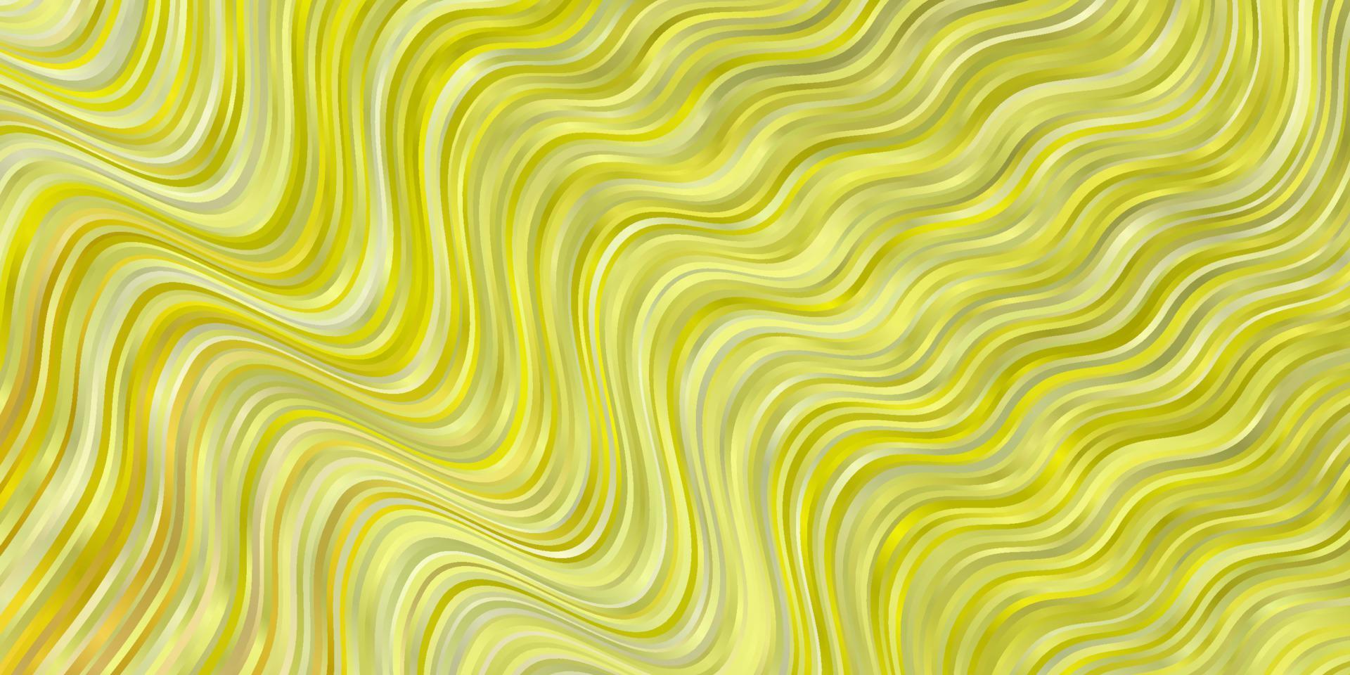 plantilla de vector verde claro, amarillo con curvas.