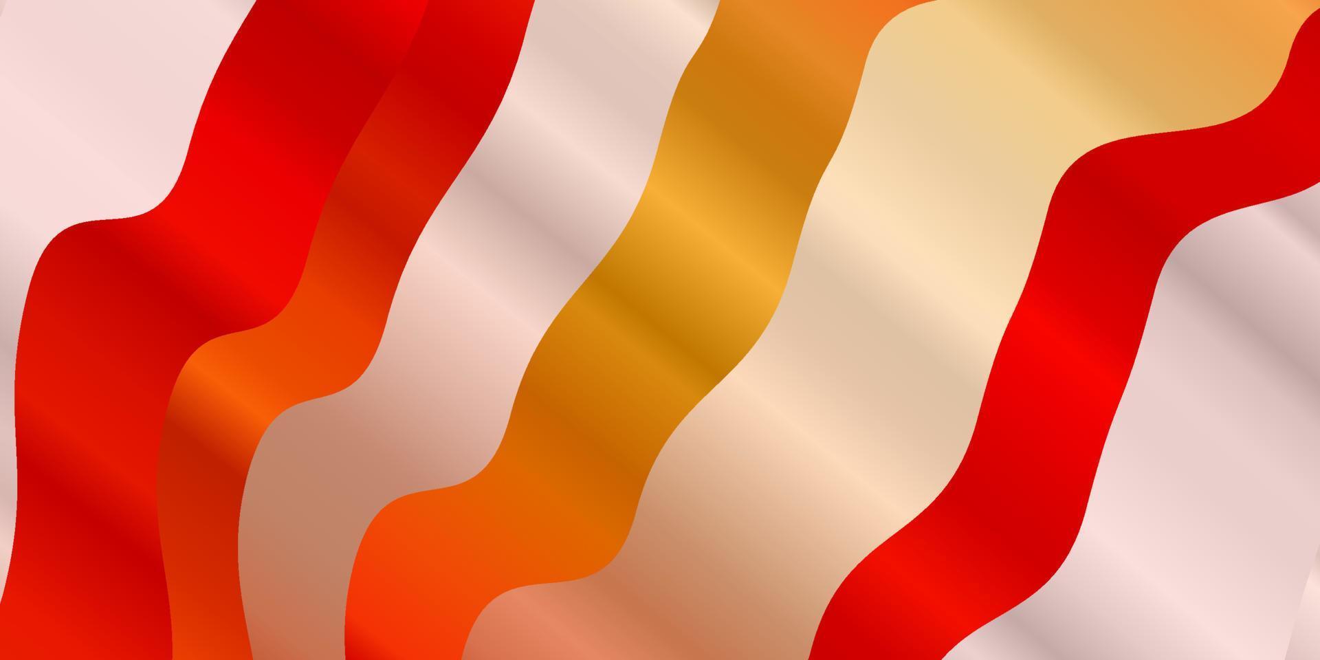 Light Orange vector pattern with curves.