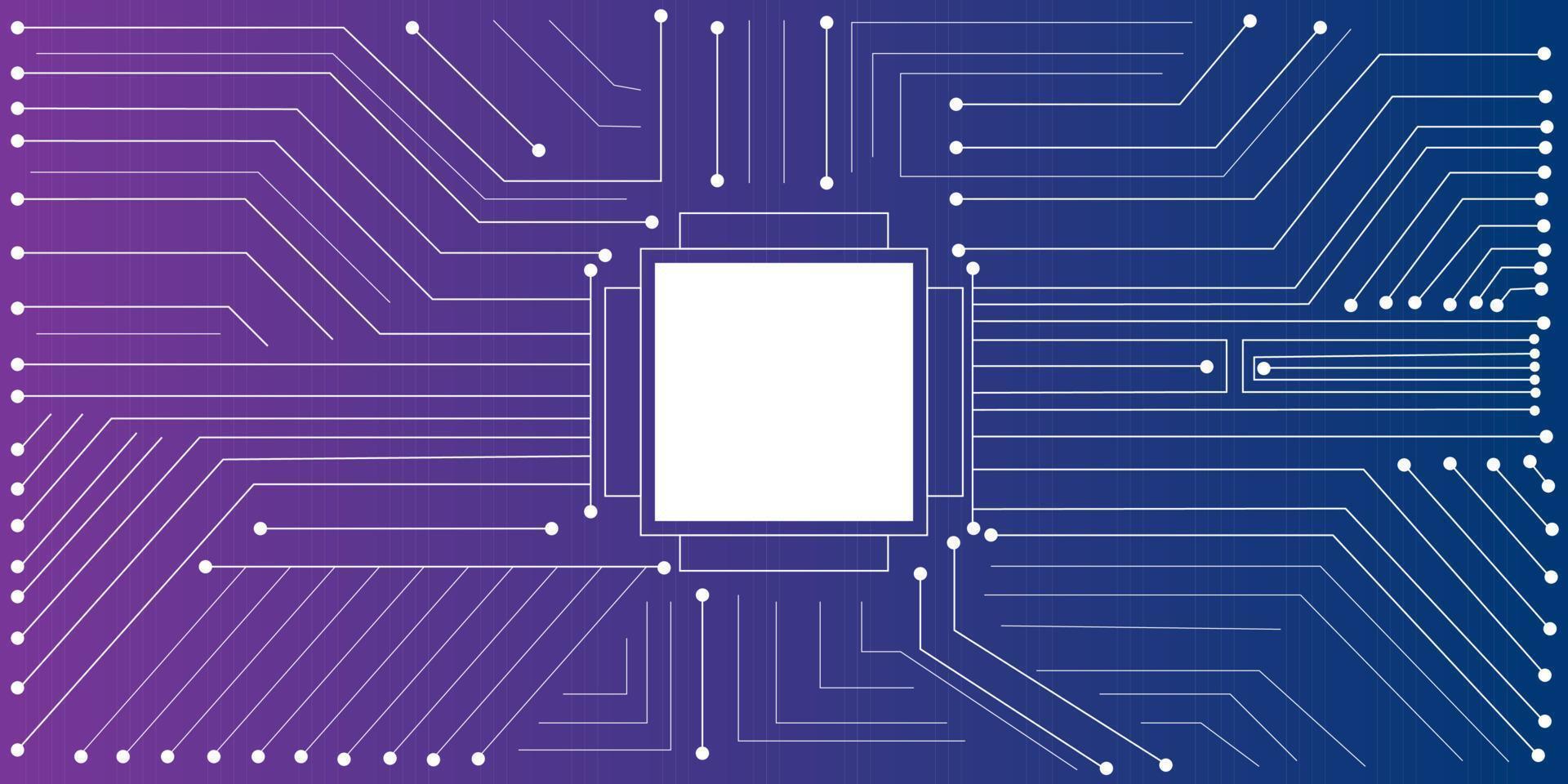 tecnología de fondo inteligencia artificial sistema de chip mecánico vector