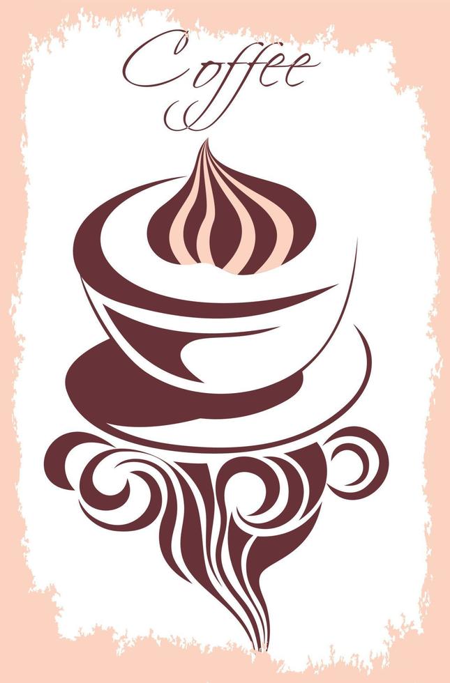 Coffee cup Logo . Cafe menu design vector