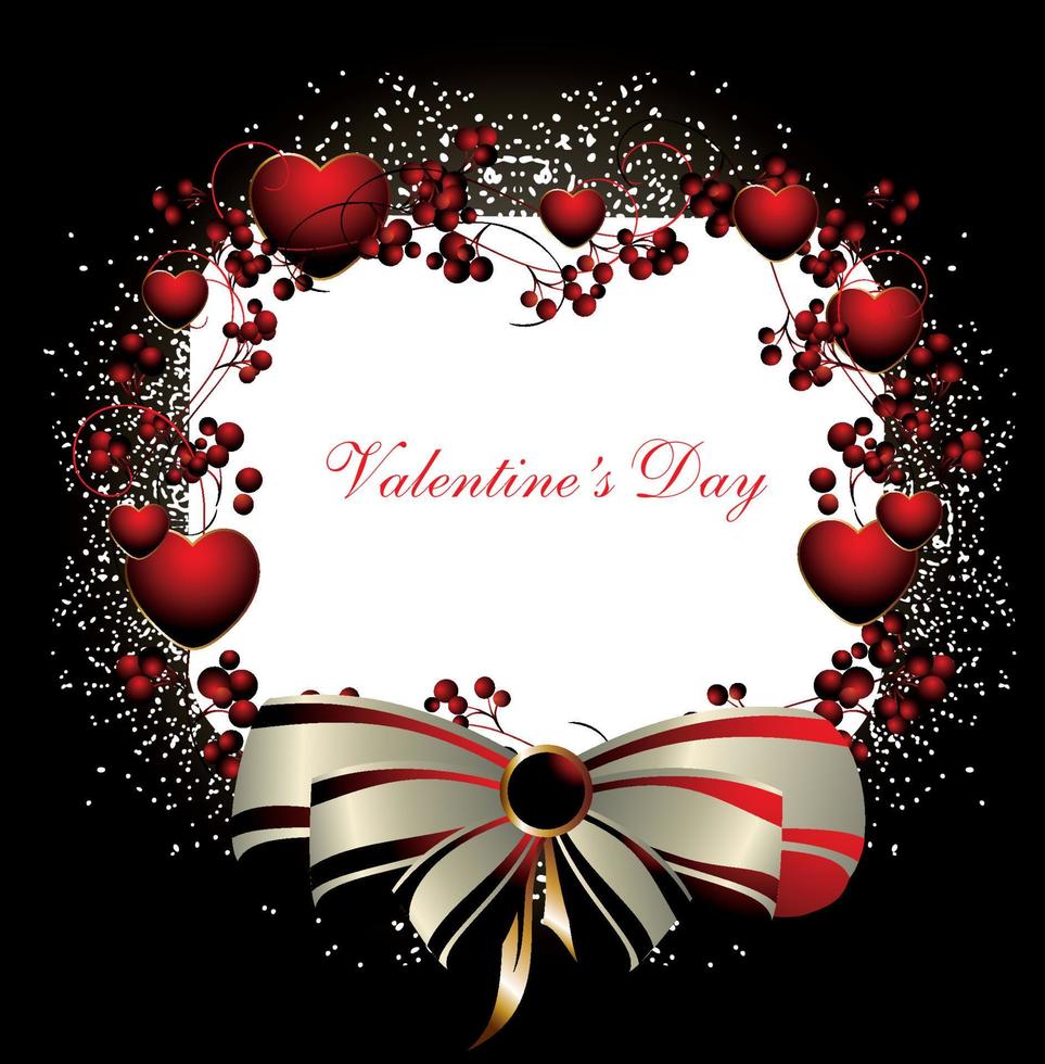 Valentine's Day illustration with handwriting. vector