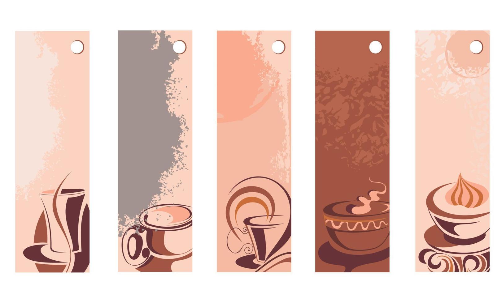 vector de tazas de café sobre fondo blanco