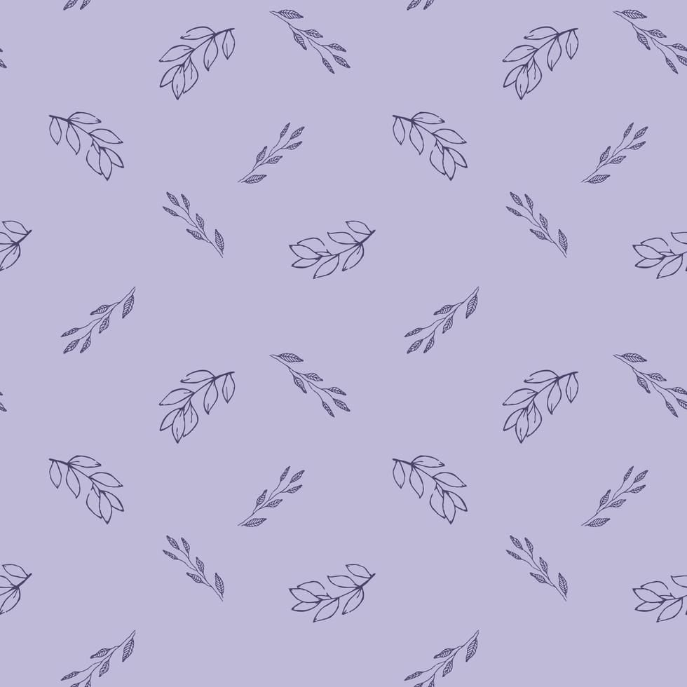 pattern of delicate lilac twigs vector