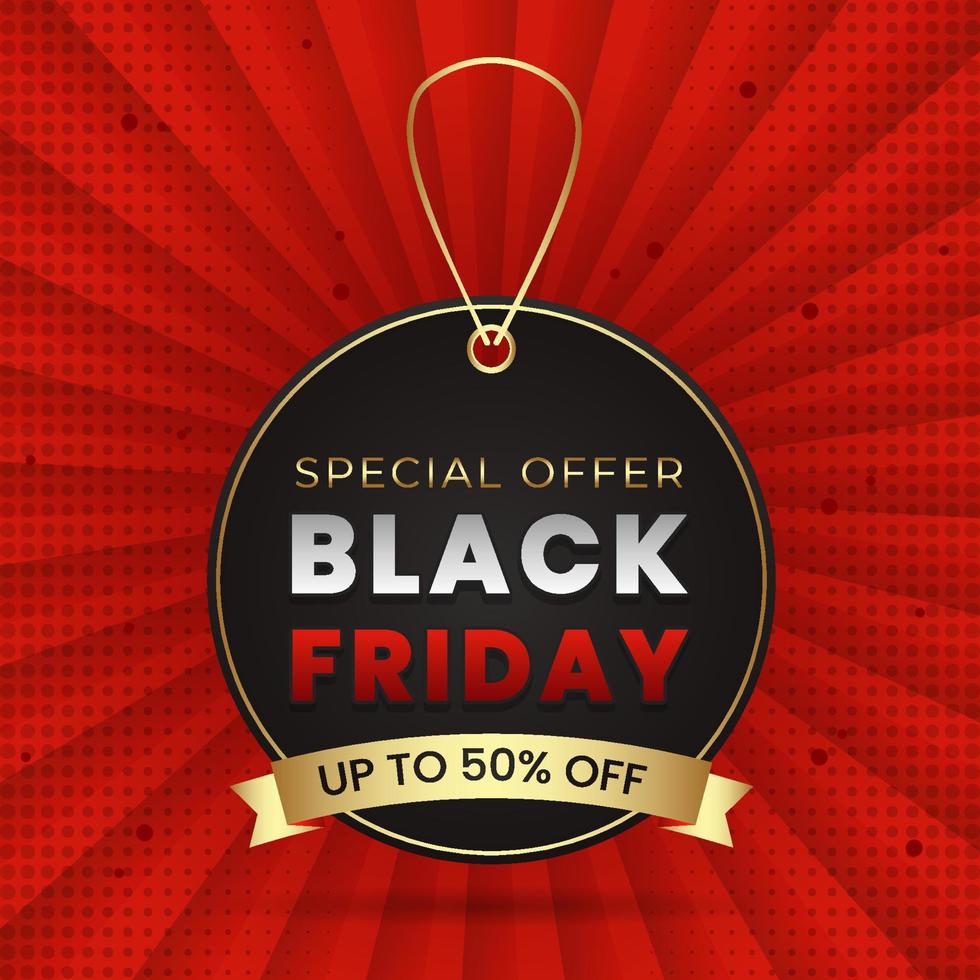 Black friday modern banner background design vector