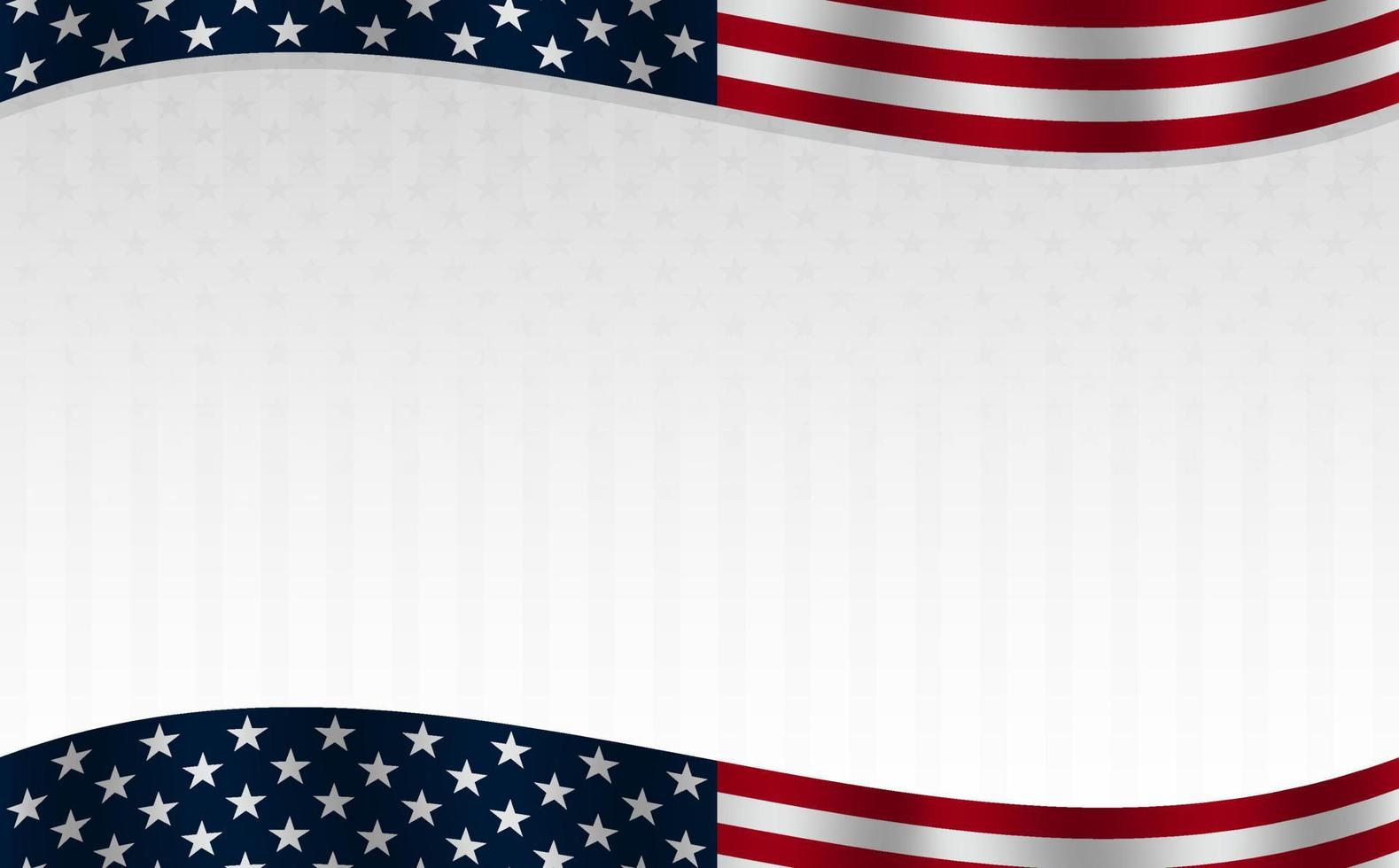 waving american flag background design vector