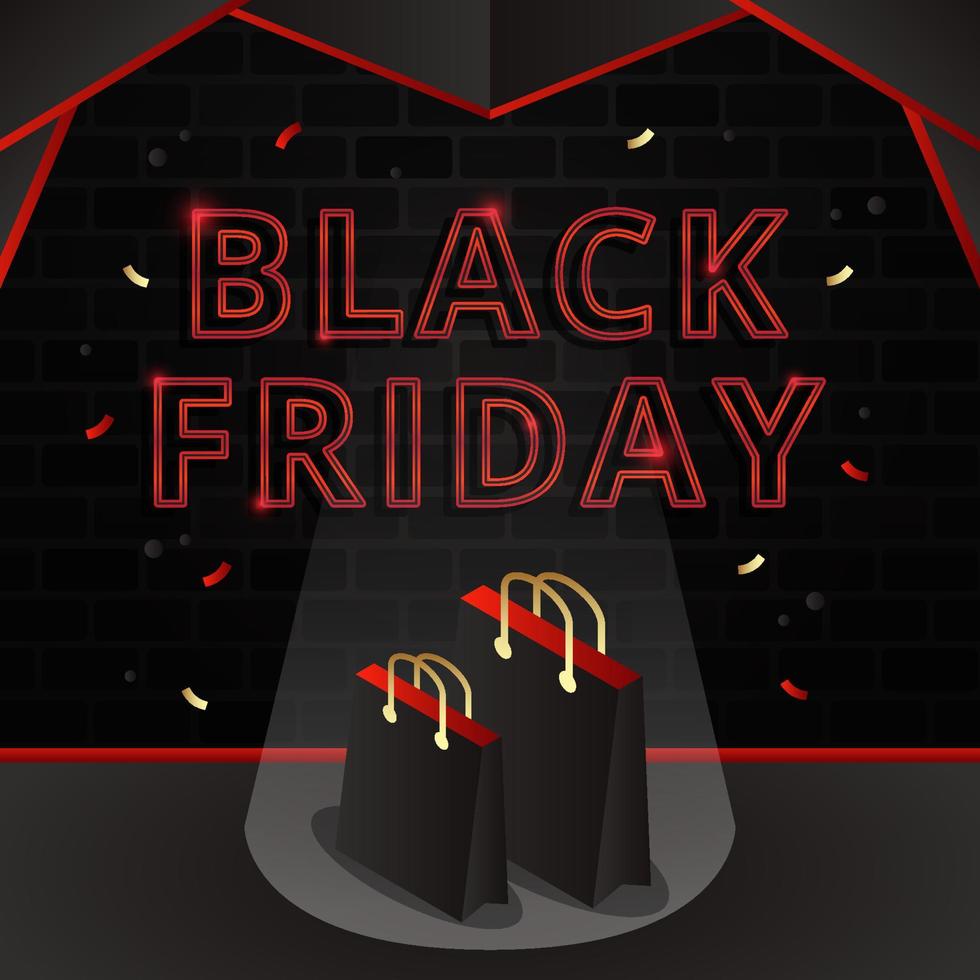 Black friday modern banner background design vector