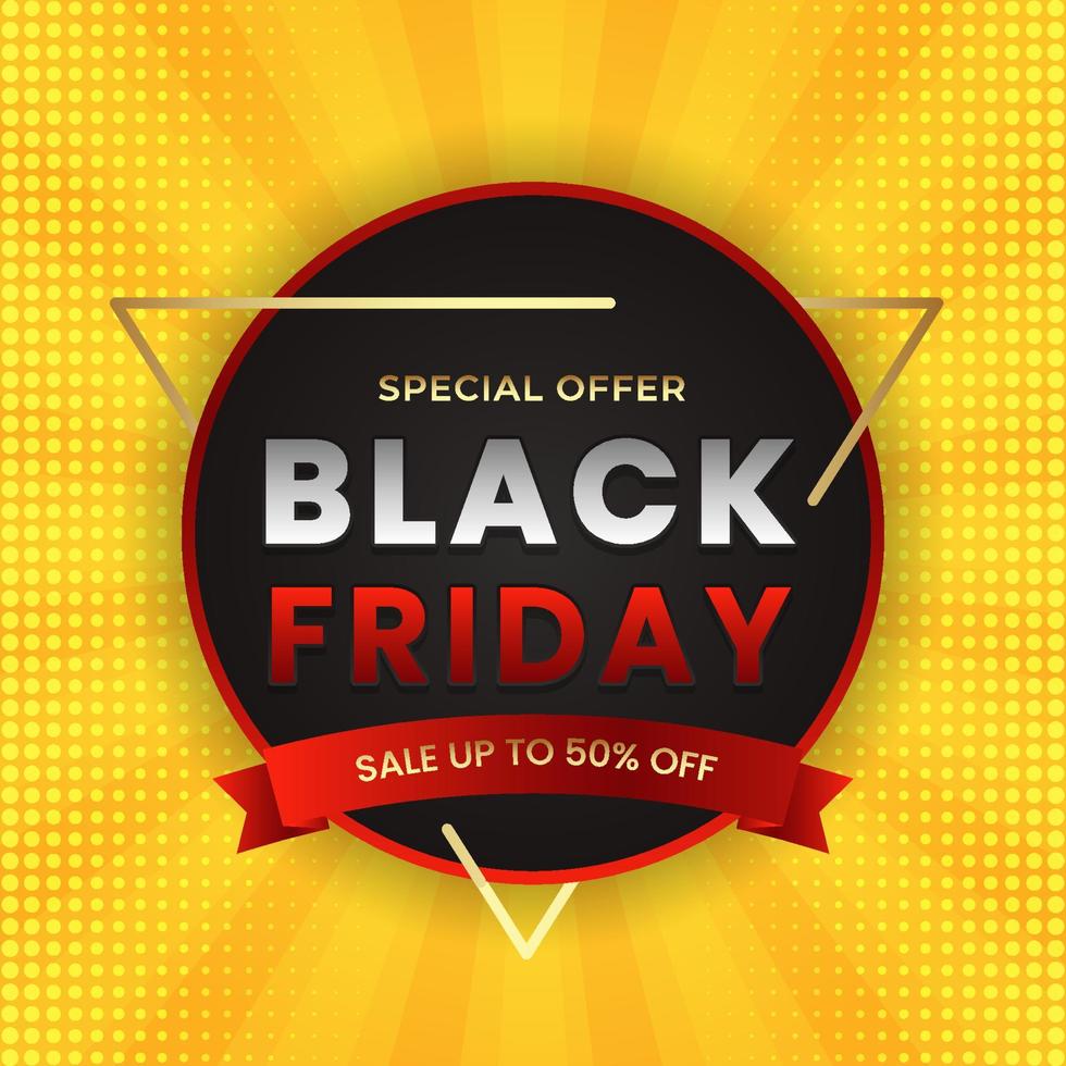 Black friday modern banner background design vector