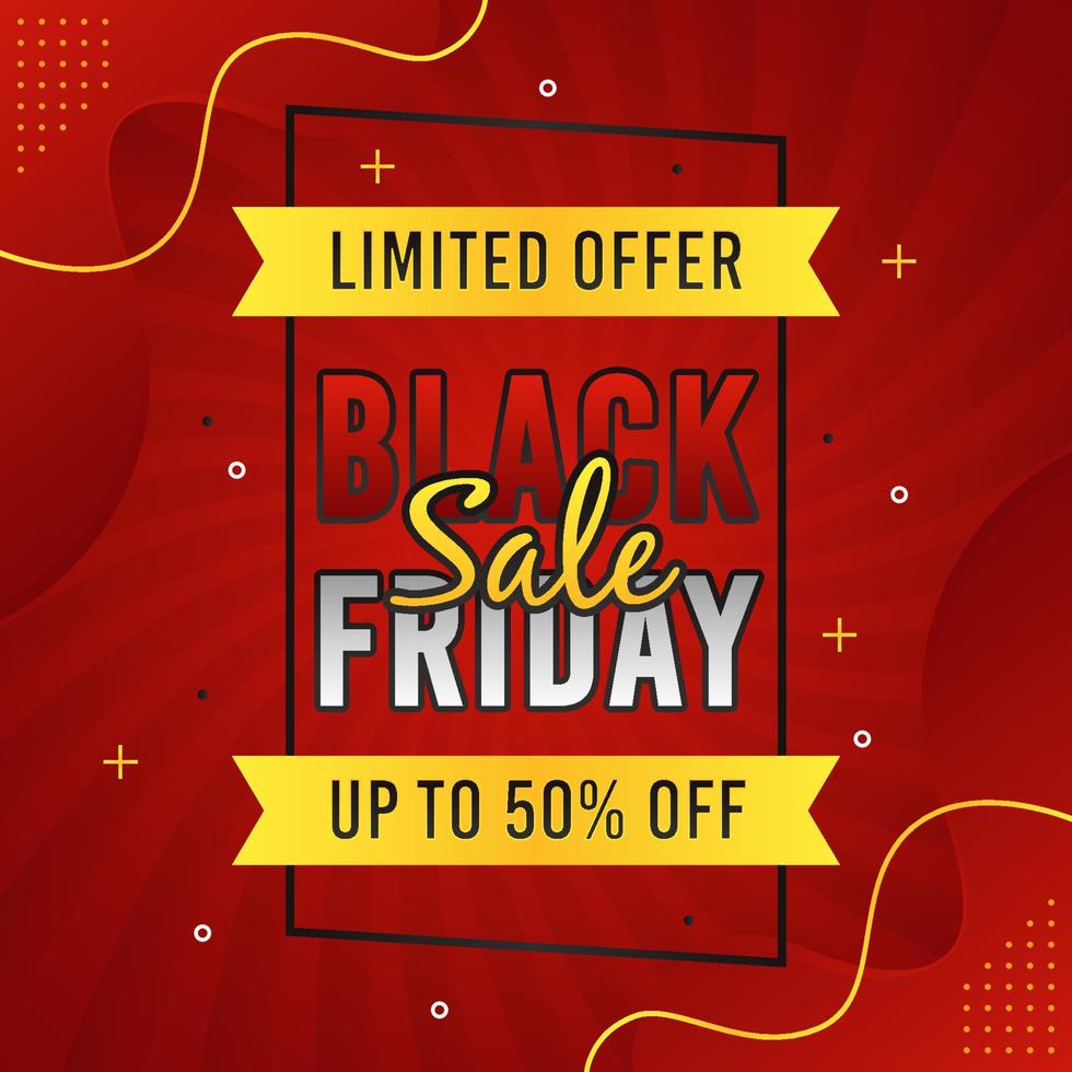 Black friday modern banner background design vector