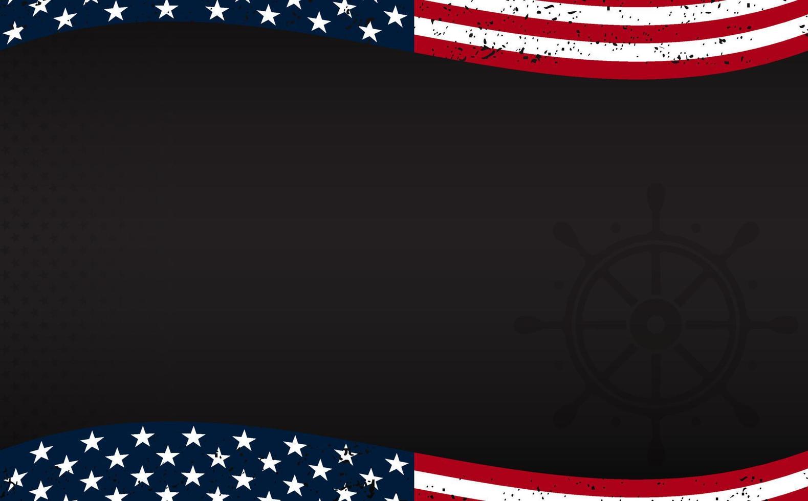 columbus day american celebration background with american flag vector