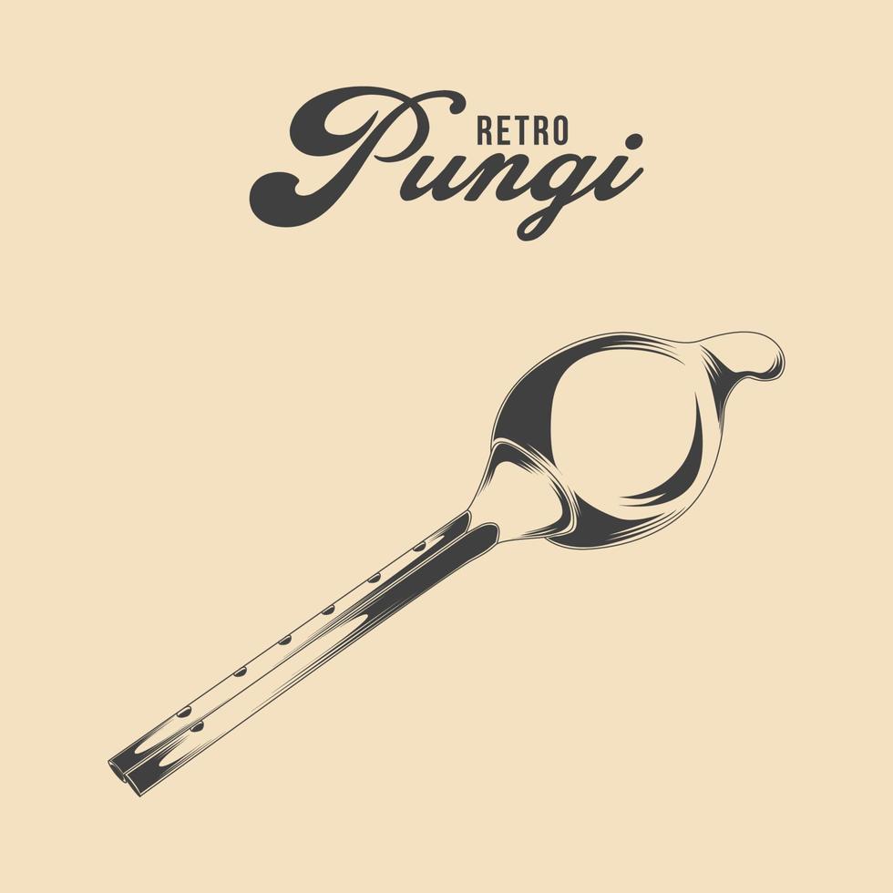 Retro Pungi been Instrument vector